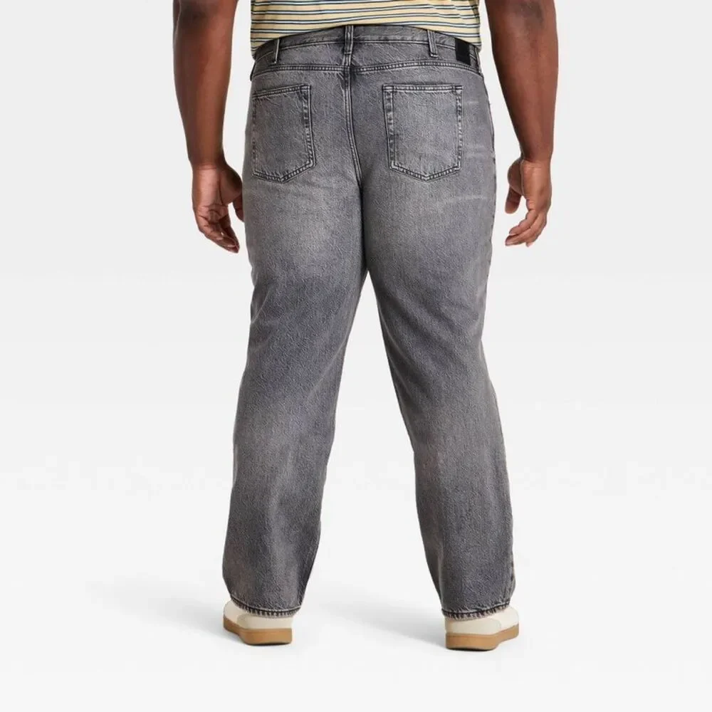 Men's Vintage Straight Fit Jeans - Goodfellow & Co Black Wash 30x32